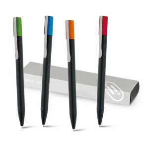 81002 - Caneta esferográfica em alumínio e ABS Flag