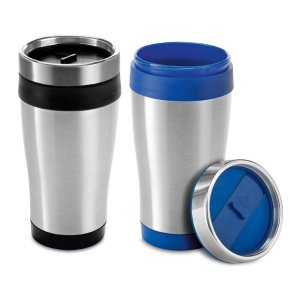 94625 - Copo para viagem Aço inox e PP Com corpo duplo e tampa